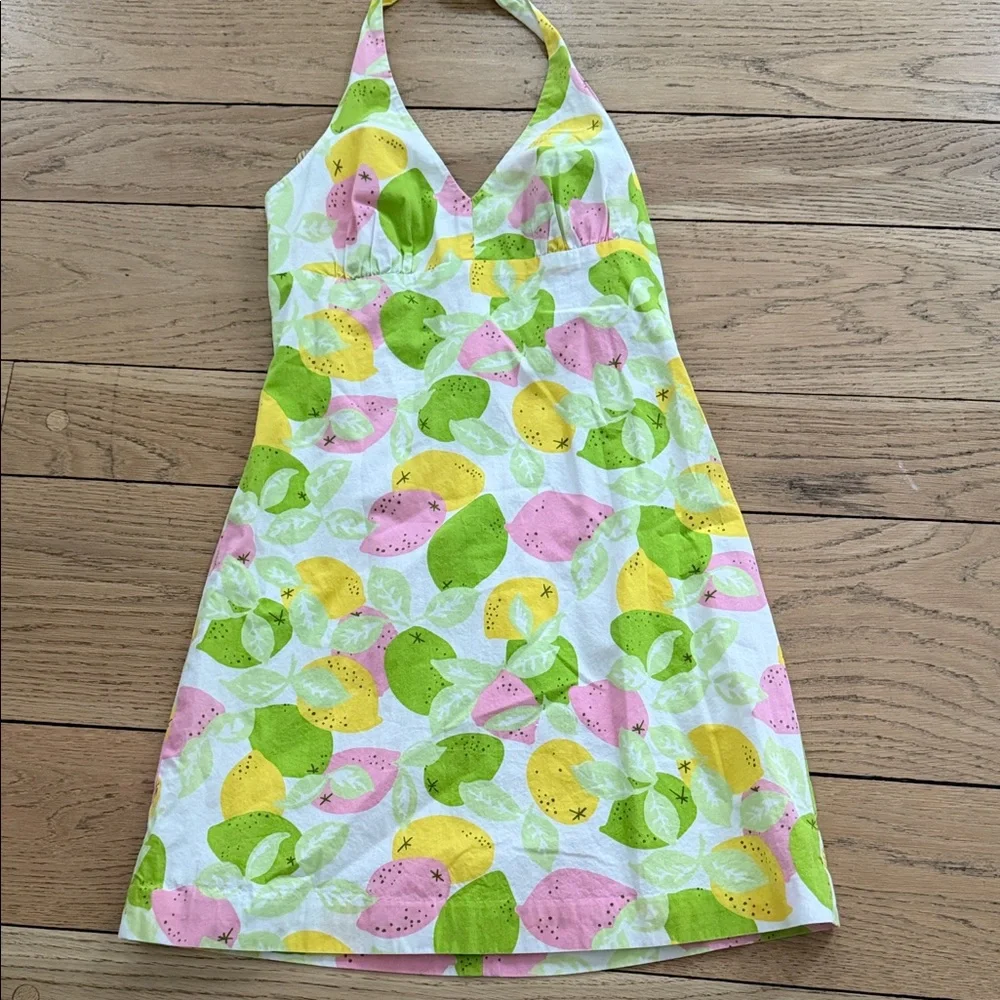 Lilly Pulitzer Multicolor Cotton Blend Halter dress size 2 - Picture 1 of 7